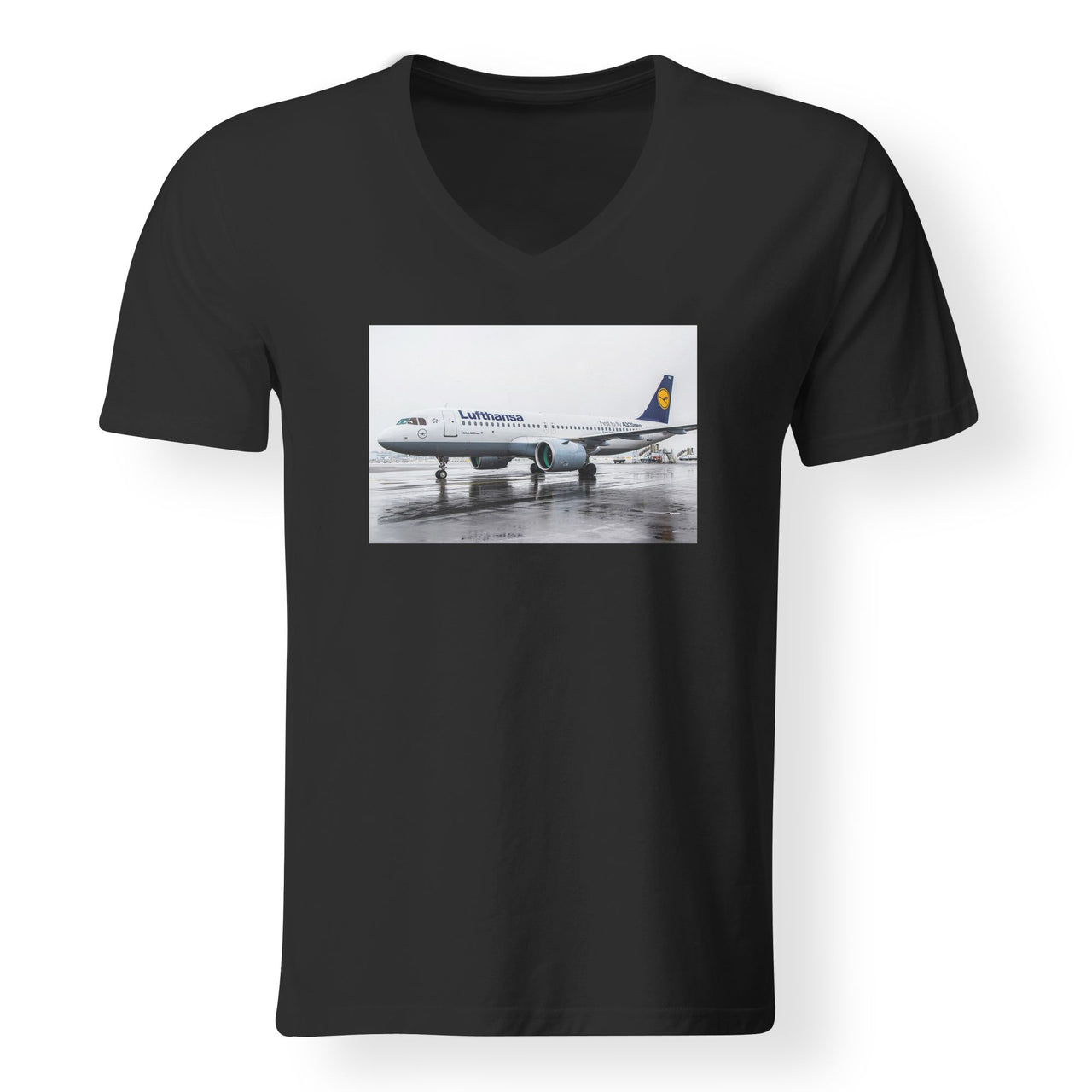 Lufthansa A320 Neo Designed V-Neck T-Shirts