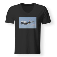 Thumbnail for Landing British Airways A380 Designed V-Neck T-Shirts