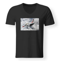 Thumbnail for US Air Force Show Fighter Jet 16 Designed V-Neck T-Shirts
