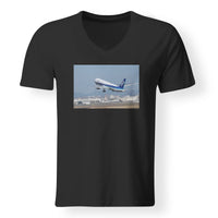 Thumbnail for Departing ANA's Boeing 767 Designed V-Neck T-Shirts