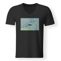 Thumbnail for Cruising Airbus A400M Designed V-Neck T-Shirts