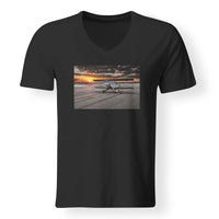 Thumbnail for Beautiful Show Airplane Designed V-Neck T-Shirts