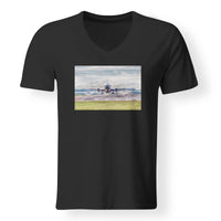 Thumbnail for Departing Boeing 737 Designed V-Neck T-Shirts