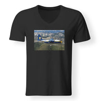 Thumbnail for Amazing View with Blue Angels Aircraft Designed V-Neck T-Shirts