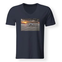 Thumbnail for Beautiful Show Airplane Designed V-Neck T-Shirts