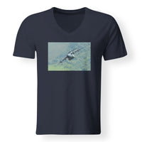 Thumbnail for Cruising Airbus A400M Designed V-Neck T-Shirts