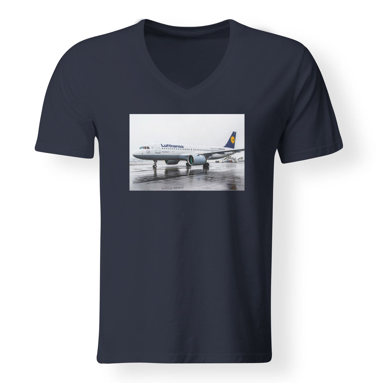 Lufthansa A320 Neo Designed V-Neck T-Shirts