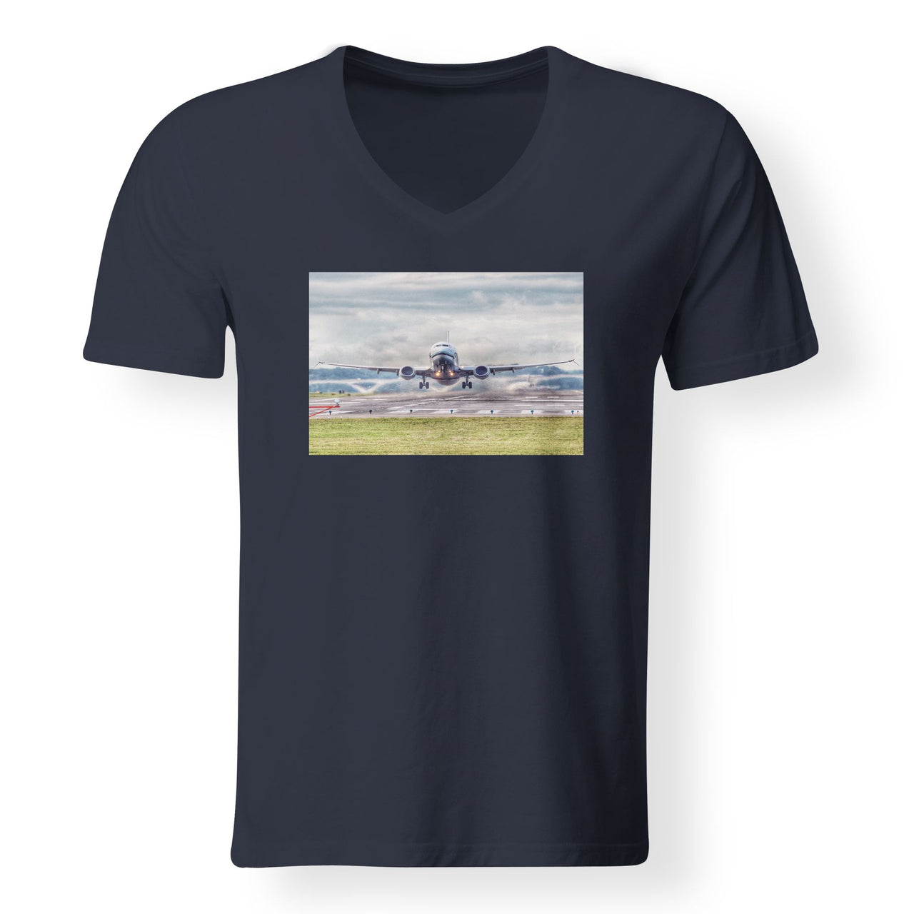 Departing Boeing 737 Designed V-Neck T-Shirts
