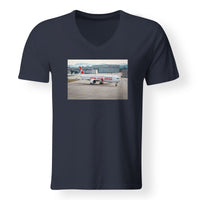 Thumbnail for Boeing 777 Swiss Foto Designed V-Neck T-Shirts