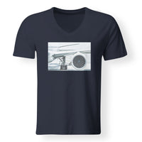 Thumbnail for Amazing Aircraft & Engine Designed V-Neck T-Shirts