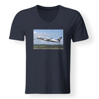 Thumbnail for Departing Ryanair's Boeing 737 Designed V-Neck T-Shirts