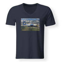Thumbnail for Amazing View with Blue Angels Aircraft Designed V-Neck T-Shirts