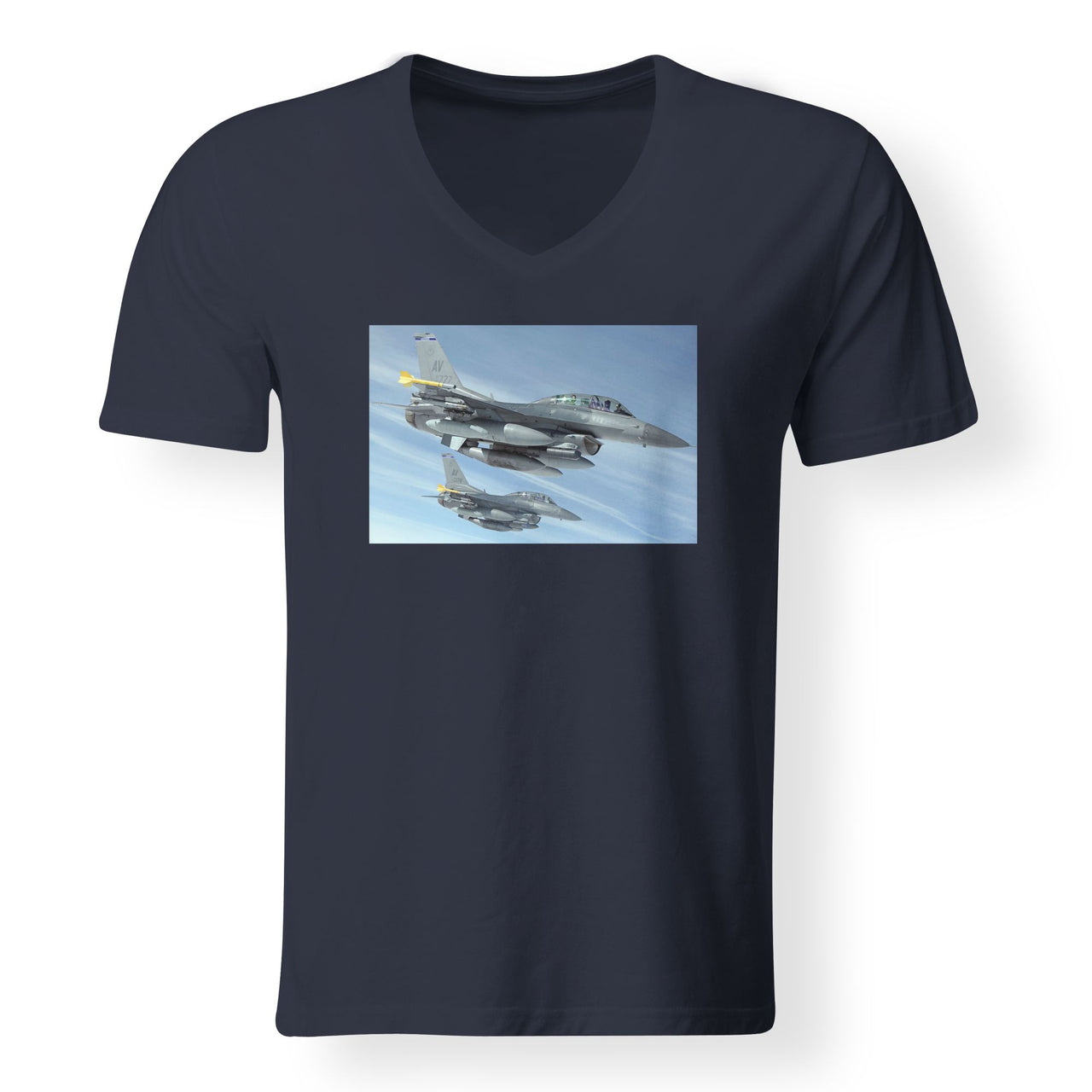 Two Fighter Jets  Designed V-Neck T-Shirts