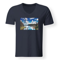 Thumbnail for Amazing Scenary & Sea Planes Designed V-Neck T-Shirts
