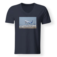 Thumbnail for Departing ANA's Boeing 767 Designed V-Neck T-Shirts