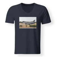 Thumbnail for Fighter Jet 16 From Side Designed V-Neck T-Shirts