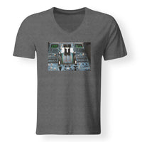 Thumbnail for Airbus A320 Cockpit Designed V-Neck T-Shirts