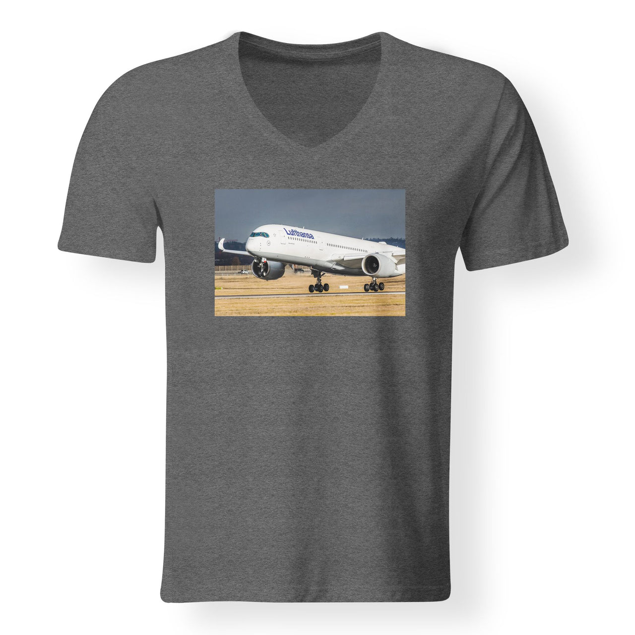 Lutfhansa A350 Designed V-Neck T-Shirts