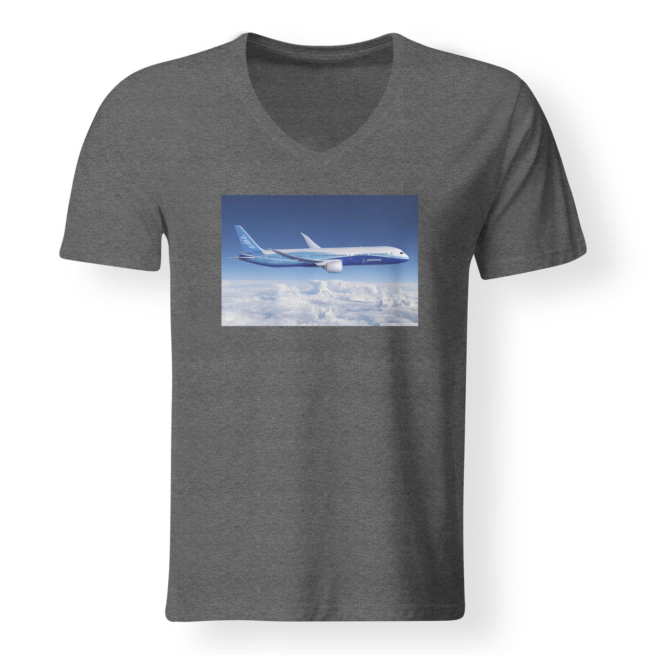 Boeing 787 Dreamliner Designed V-Neck T-Shirts