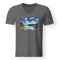 Thumbnail for Amazing Scenary & Sea Planes Designed V-Neck T-Shirts