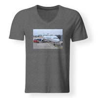 Thumbnail for American Airlines A321 Designed V-Neck T-Shirts