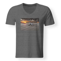 Thumbnail for Beautiful Show Airplane Designed V-Neck T-Shirts