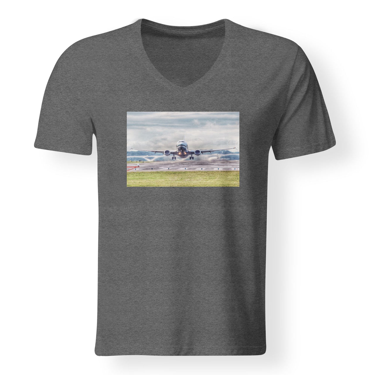Departing Boeing 737 Designed V-Neck T-Shirts