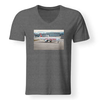 Thumbnail for Boeing 777 Swiss Foto Designed V-Neck T-Shirts
