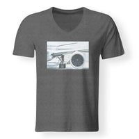 Thumbnail for Amazing Aircraft & Engine Designed V-Neck T-Shirts