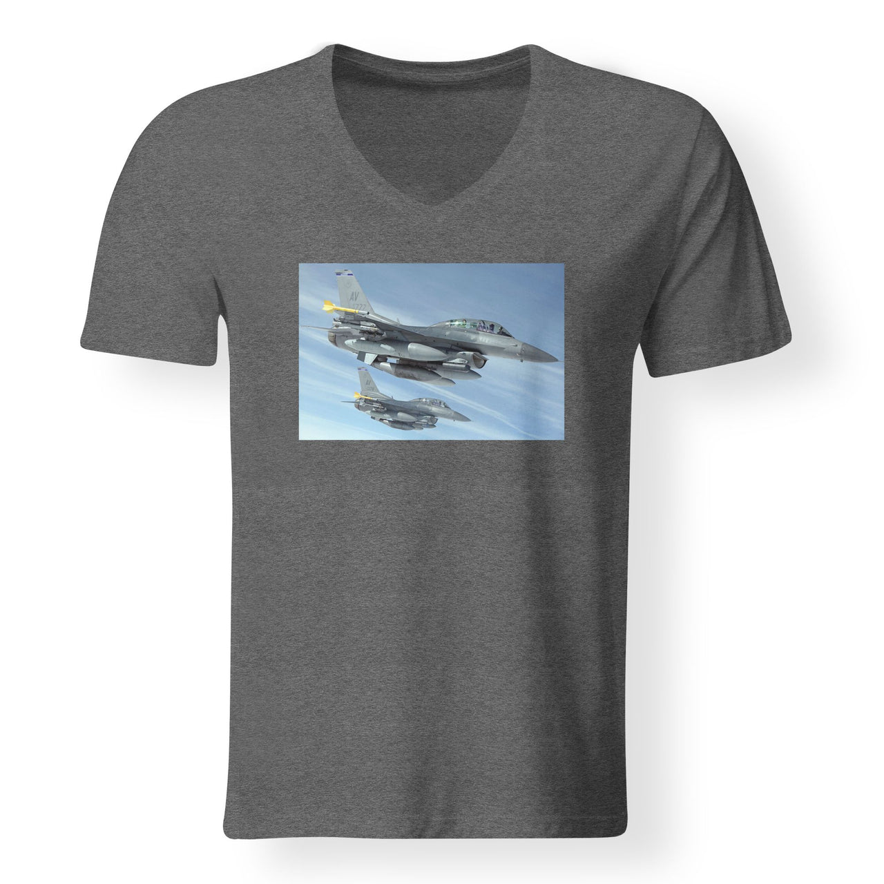 Two Fighter Jets  Designed V-Neck T-Shirts