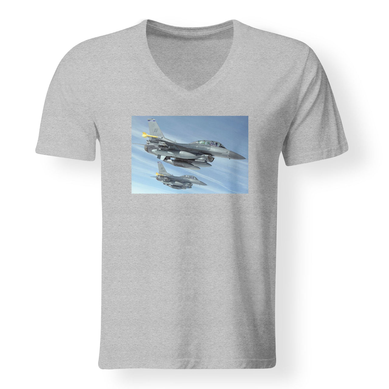 Two Fighter Jets  Designed V-Neck T-Shirts