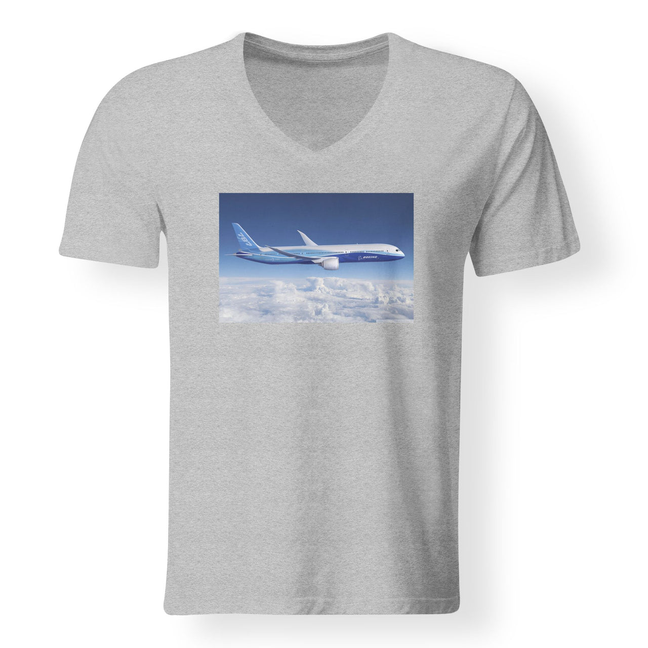 Boeing 787 Dreamliner Designed V-Neck T-Shirts
