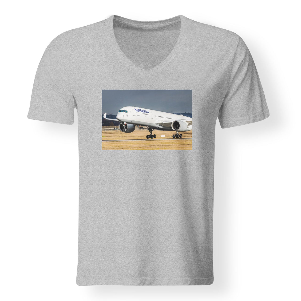 Lutfhansa A350 Designed V-Neck T-Shirts