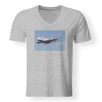 Thumbnail for Landing British Airways A380 Designed V-Neck T-Shirts