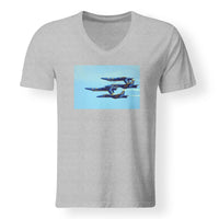 Thumbnail for US Navy Blue Angels Designed V-Neck T-Shirts
