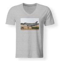 Thumbnail for Fighter Jet 16 From Side Designed V-Neck T-Shirts