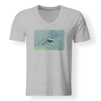 Thumbnail for Cruising Airbus A400M Designed V-Neck T-Shirts