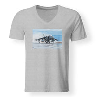 Thumbnail for McDonnell Douglas AV-8B Harrier II Designed V-Neck T-Shirts
