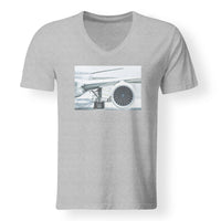 Thumbnail for Amazing Aircraft & Engine Designed V-Neck T-Shirts