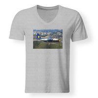 Thumbnail for Amazing View with Blue Angels Aircraft Designed V-Neck T-Shirts