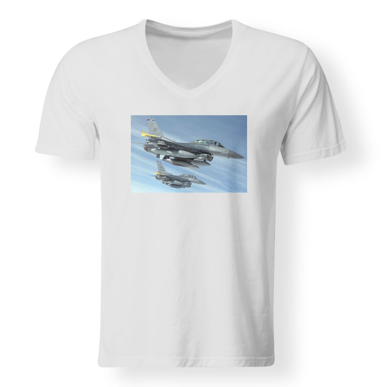Two Fighter Jets  Designed V-Neck T-Shirts