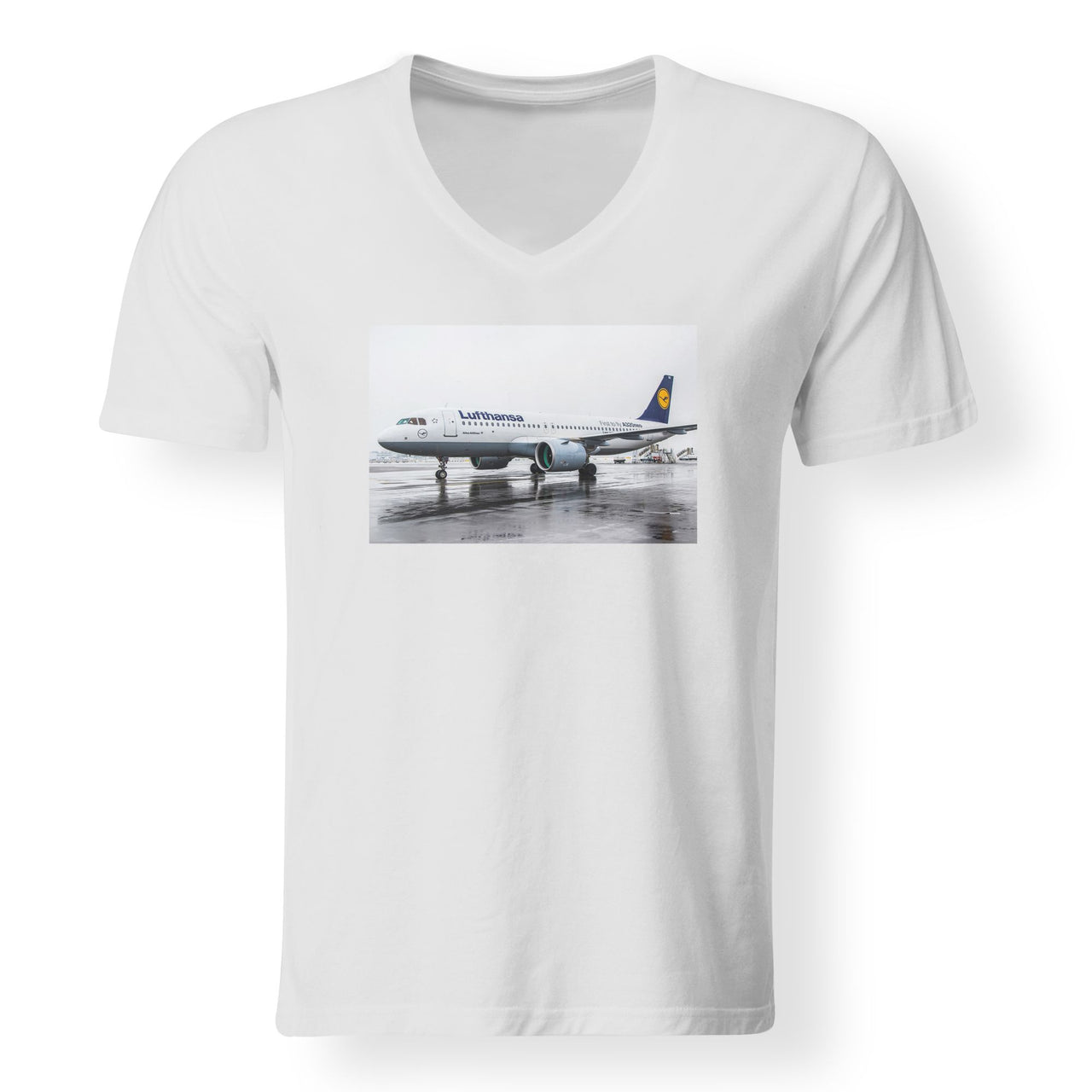 Lufthansa A320 Neo Designed V-Neck T-Shirts