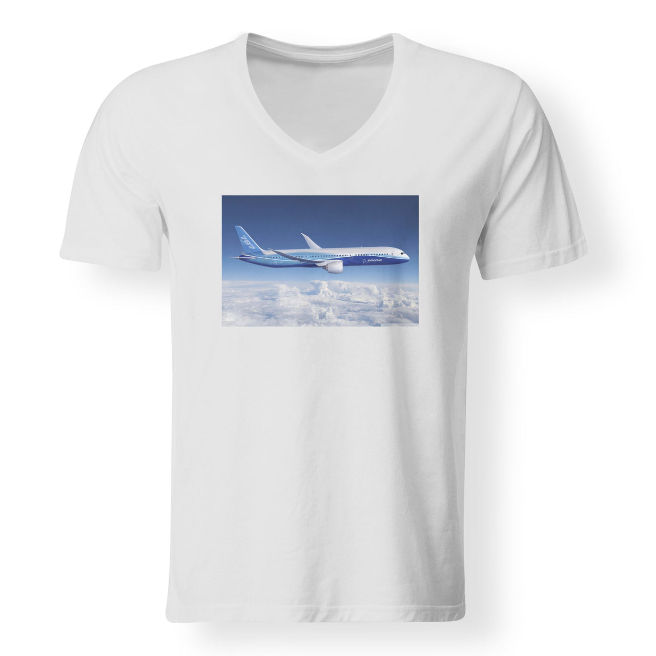 Boeing 787 Dreamliner Designed V-Neck T-Shirts