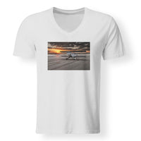 Thumbnail for Beautiful Show Airplane Designed V-Neck T-Shirts
