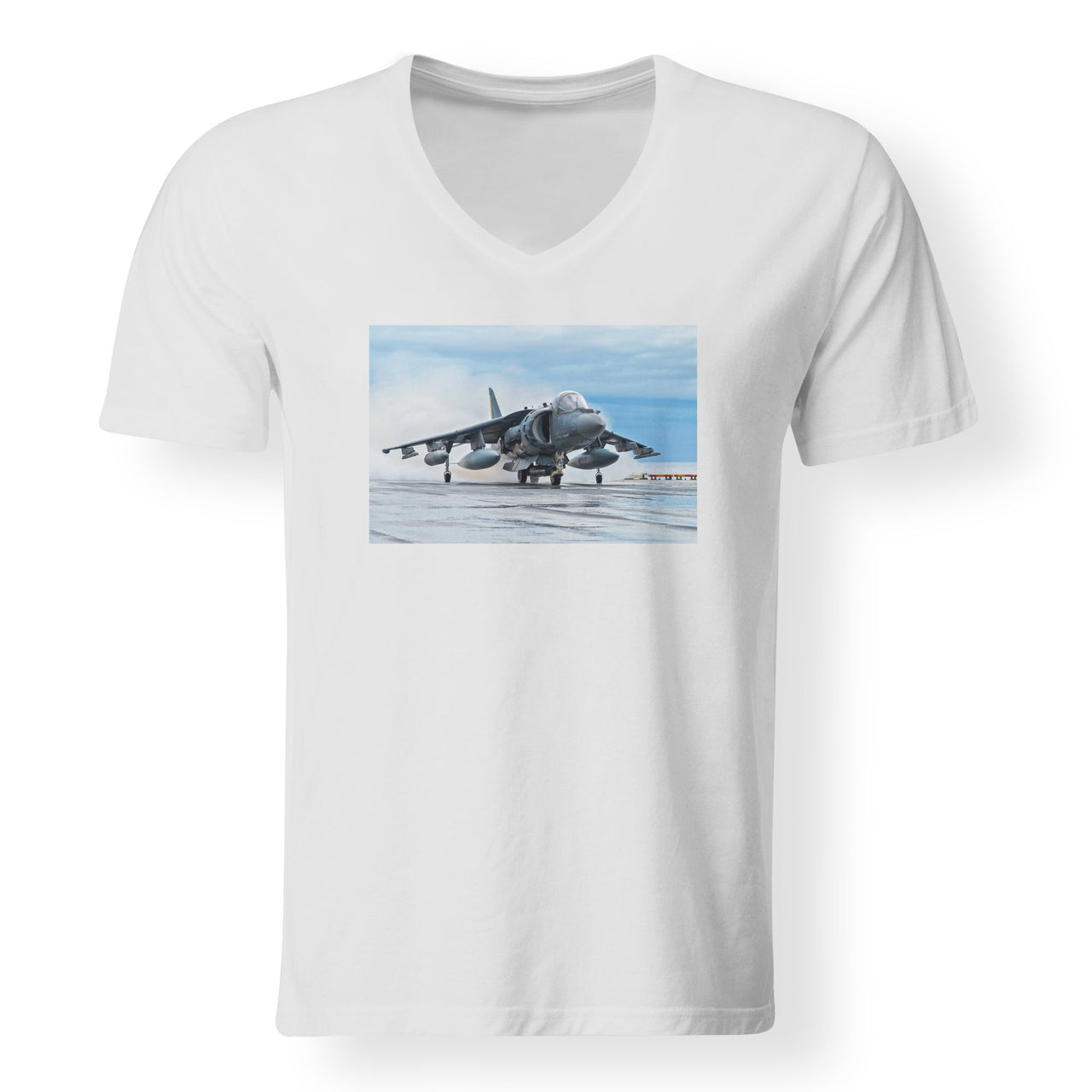 McDonnell Douglas AV-8B Harrier II Designed V-Neck T-Shirts