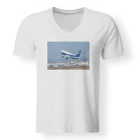 Thumbnail for Departing ANA's Boeing 767 Designed V-Neck T-Shirts