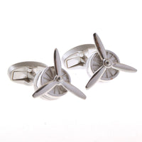 Thumbnail for Metal Silver Space Fighter Vintage Engine Cufflinks