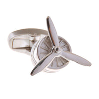 Thumbnail for Metal Silver Space Fighter Vintage Engine Cufflinks