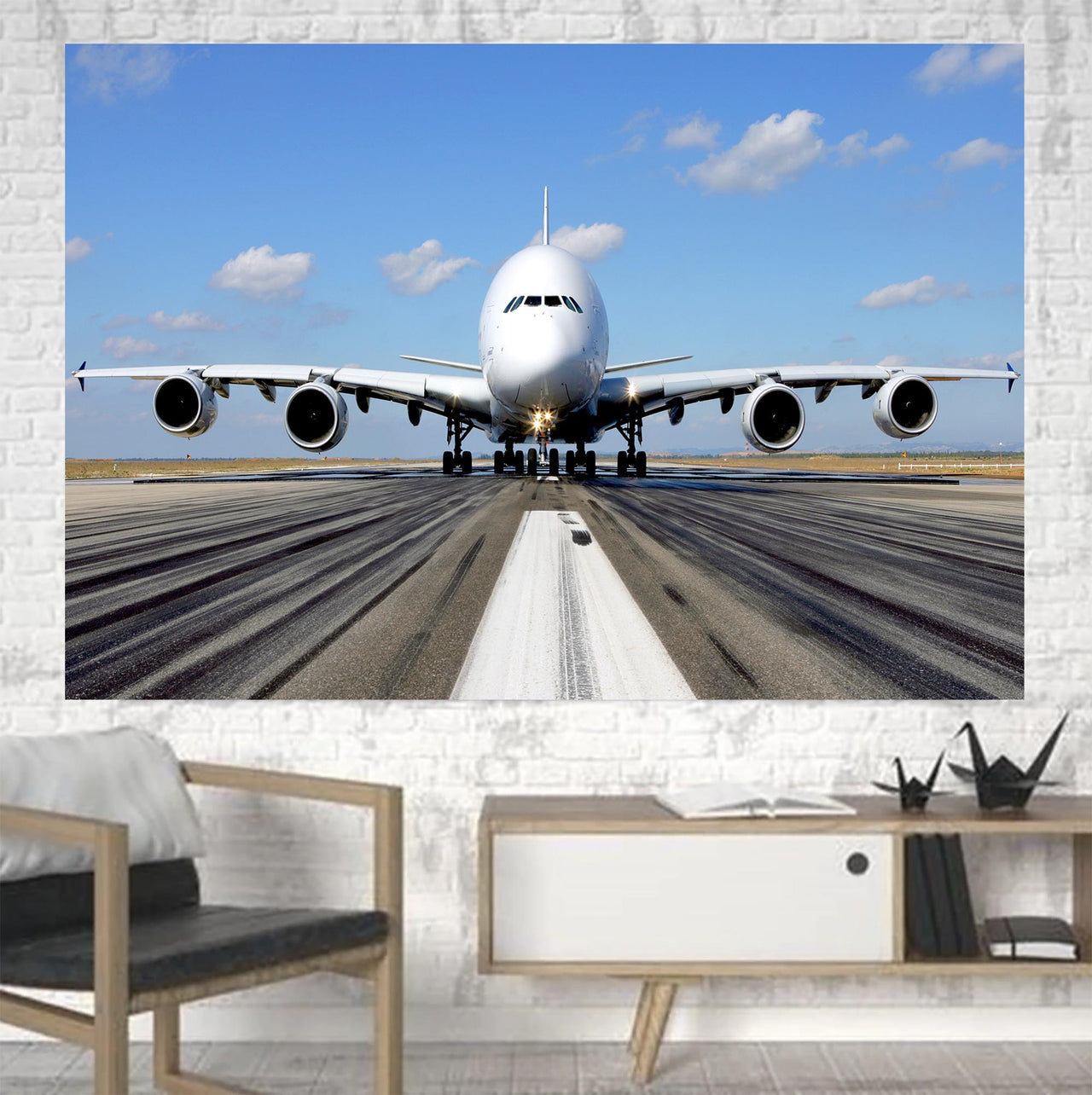 Mighty Airbus A380 Printed Canvas Posters (1 Piece)