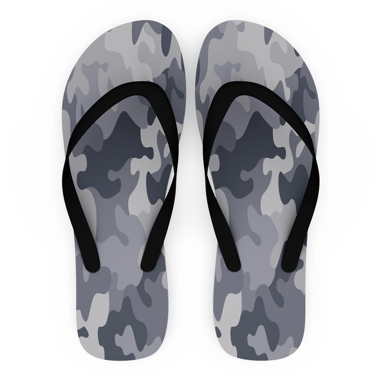 Military Camouflage Army Gray Designed Slippers (Flip Flops)